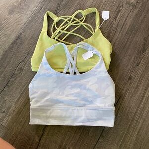 Two lululemon sports bras